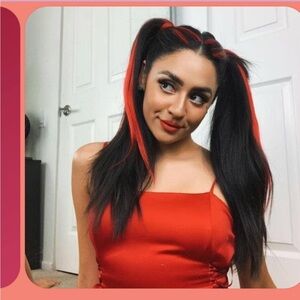 INH red hair extension pieces